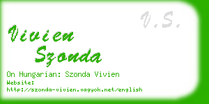 vivien szonda business card